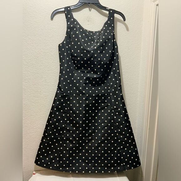 Ralph Lauren black label mulberry silk polka dot dress A-line size 8 - Picture 3 of 12